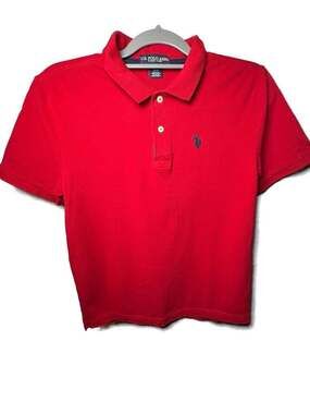 U.S. Polo Assn. Red Pique Short Sleeve Polo Shirt